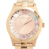 Marc Jacobs Henry Skeleton Rose Gold Dial Rose Gold Steel Strap Watch for Women - MBM3264