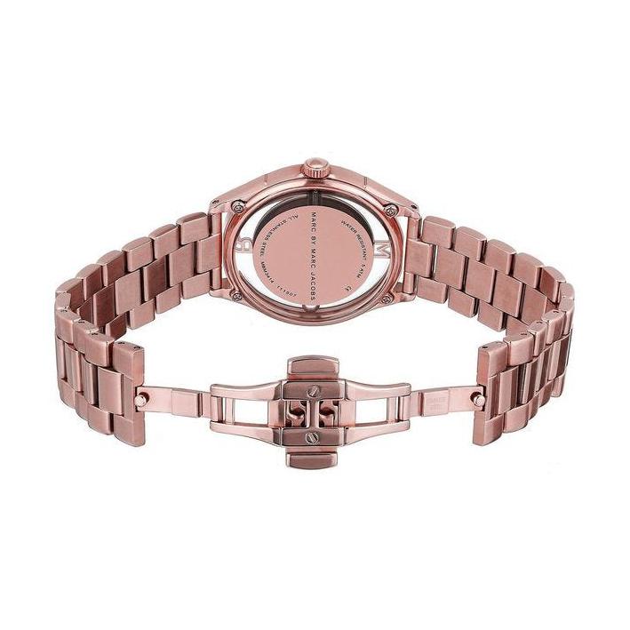 Marc Jacobs Tether Transparent Rose Gold Dial Rose Gold Steel Strap Watch for Women - MBM3414