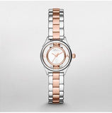 Marc Jacobs Tether Transparent White Dial Two Tone Steel Strap Watch for Women - MBM3418