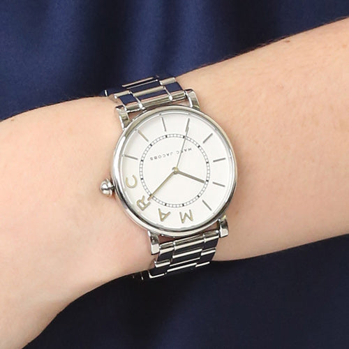 Marc Jacobs Roxy White Dial Silver Steel Strap Watch for Women - MJ3521