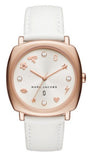 Marc Jacobs Mandy White Dial White Leather Strap Watch for Women - MJ8678
