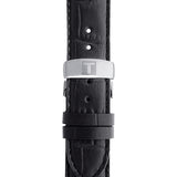 Tissot T Classic Le Locle Automatic Black Dial Black Leather Strap Watch For Men - T41.1.423.53