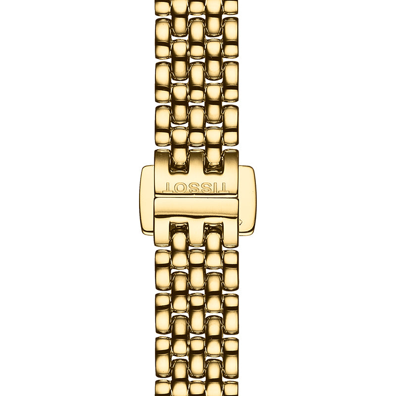 Tissot T-Lady Lovely Mother of Pearl Dial Gold Steel Strap Watch For Women - T058.009.63.116.00