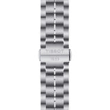 Tissot T Classic Luxury Powermatic 80 White Dial Silver Steel Strap Watch For Men - T086.408.11.016.00