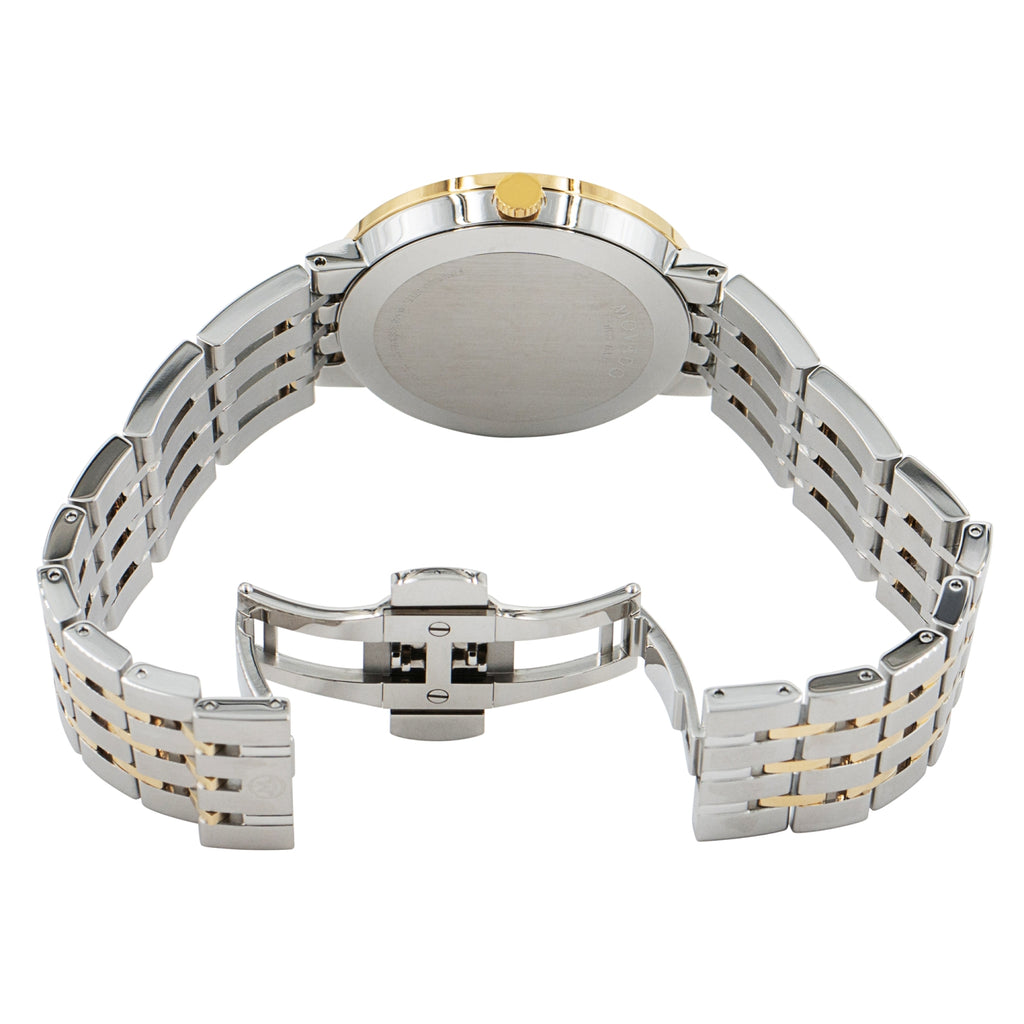 Movado Museum Esperanza Black Dial Two Tone Steel Strap Watch For Men - 0607058