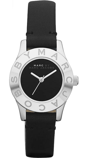 Marc Jacobs Blade Black Dial Black Leather Strap Watch for Women - MBM1211