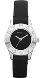 Marc Jacobs Blade Black Dial Black Leather Strap Watch for Women - MBM1211