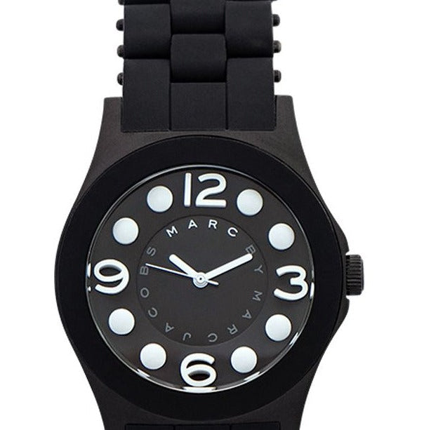 Marc Jacobs Pelly Black Dial Black Silicone Strap Watch for Women - MBM2527