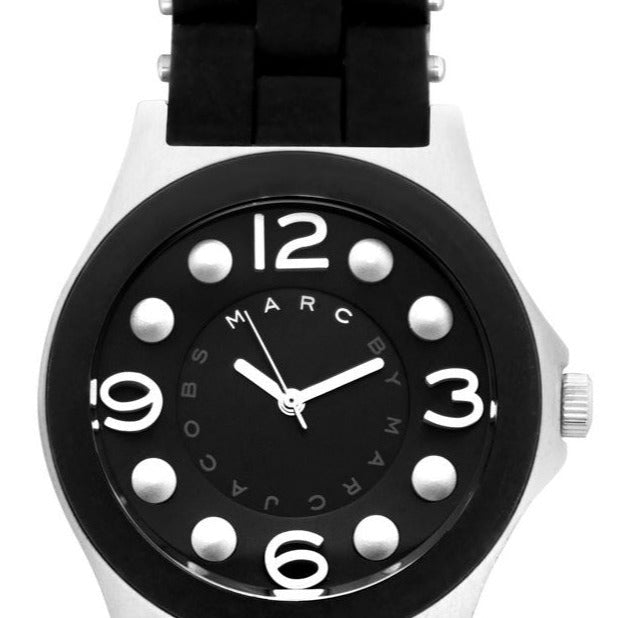 Marc Jacobs Pelly Black Dial Black Silicone Strap Watch for Women - MBM2544