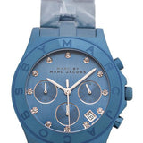Marc Jacobs Blade Chronograph Blue Dial Blue Steel Strap Watch for Women - MBM8581