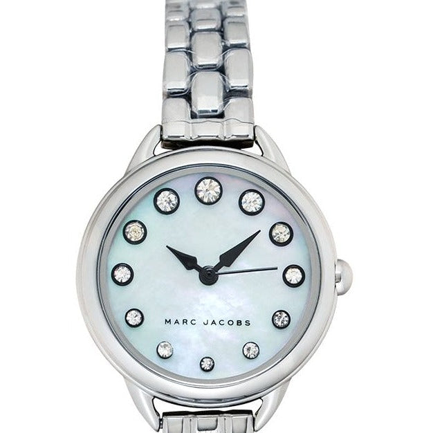 Marc Jacobs Betty Mother of Pearl White Dial Silver Steel Strap Watch for Women - MJ3510