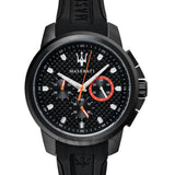 Maserati SFIDA Chronograph Quartz Stainless Steel Black Dial Watch For Men - R8851123007