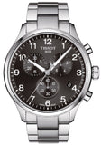 Tissot T Classic Chrono XL Black Dial Silver Steel Strap Watch For Men - T116.617.11.057.01
