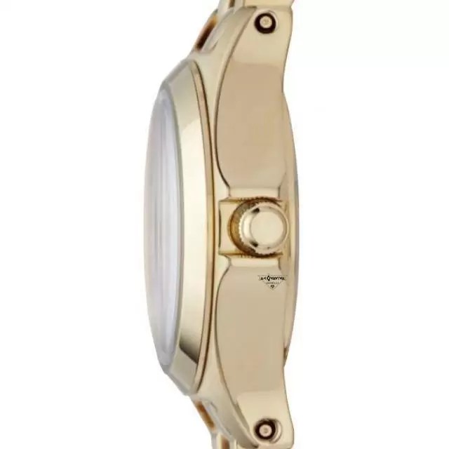 Marc Jacobs Henry Dinky Red Dial Gold Steel Strap Watch for Women - MBM3202
