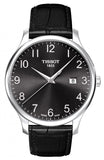 Tissot T Classic Tradition Black Dial Black Leather Strap Watch For Men - T063.610.16.052.00