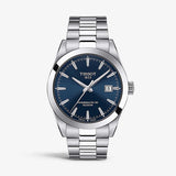 Tissot Gentlemen Powermatic 80 Silicium Blue Dial Silver Steel Strap Watch For Men - T127.407.11.041.00