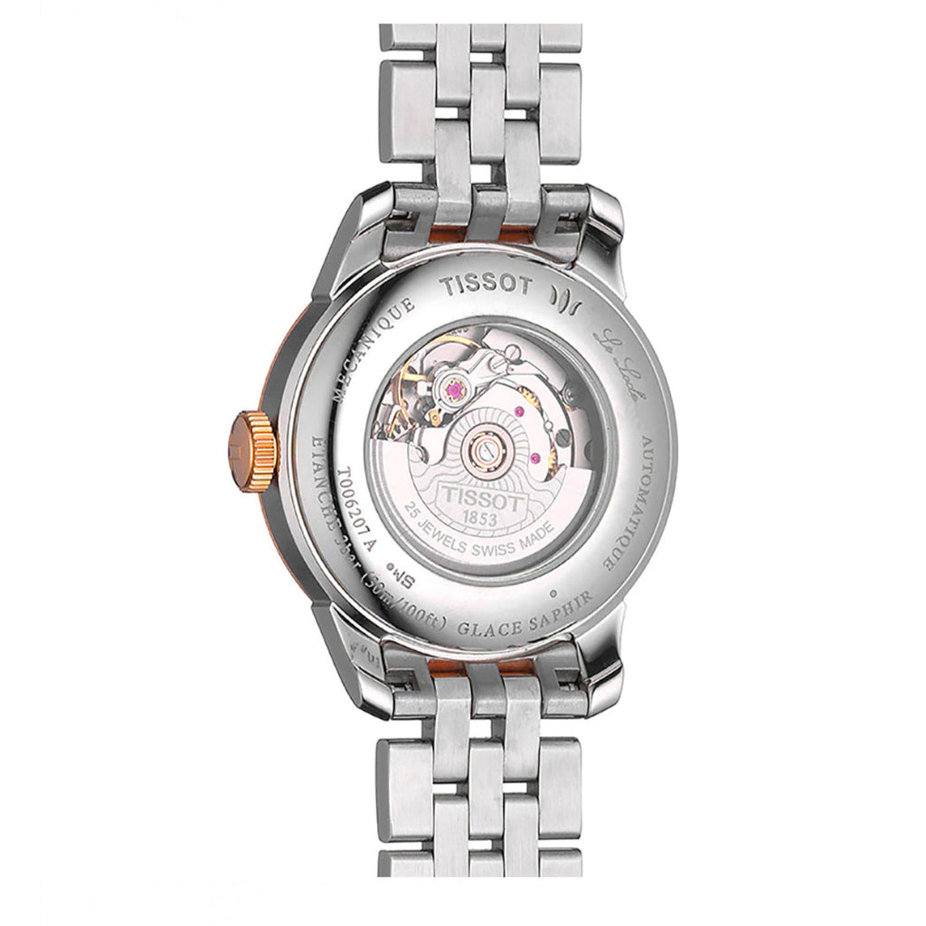 Tissot T Classic Le Locle Automatic Silver Dial Two Tone Steel Strap Watch For Women - T006.207.22.038.00
