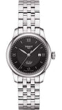 Tissot Le Locle Automatic Lady Black Dial Silver Steel Strap Watch For Women - T006.207.11.058.00