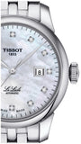Tissot Le Locle Automatic Diamonds Mother of Pearl Dial Silver Steel Strap Watch For Women - T006.207.11.116.00