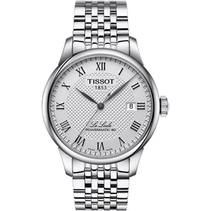 Tissot Le Locle Powermatic 80 Silver Dal Silver Steel Strap Watch For Men - T006.407.11.033.00