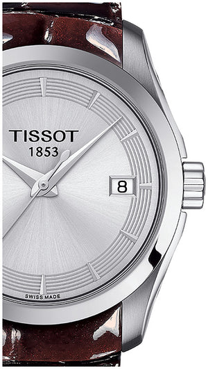 Tissot T Classic Couturier Quartz Silver Dial Watch For Women - T035.210.16.031.03