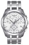 Tissot T Classic Couturier Chronograph White Dial Silver Steel Strap Watch For Men - T101.617.11.031.00