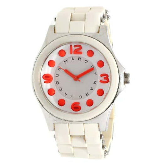 Marc Jacobs Pelly White Dial White Silicone Strap Watch for Women - MBM2588