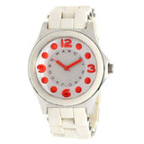 Marc Jacobs Pelly White Dial White Silicone Strap Watch for Women - MBM2588