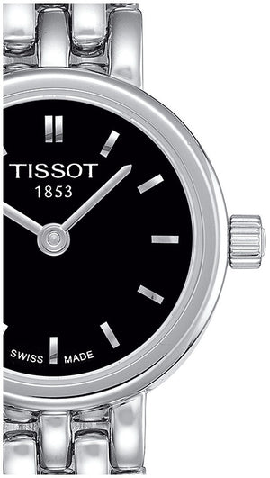 Tissot T Lady Lovely Black Dial Silver Steel Strap Watch For Women - T058.009.11.051.00