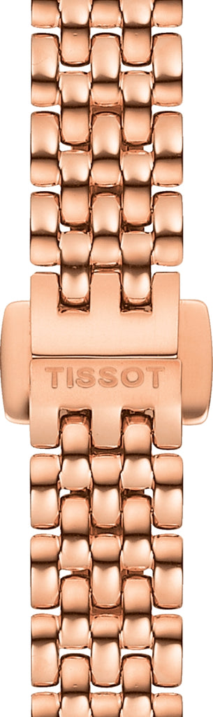 Tissot T Lady Lovely Mother of Pearl Dial Rose Gold Steel Strap Watch For Women - T058.009.33.111.00