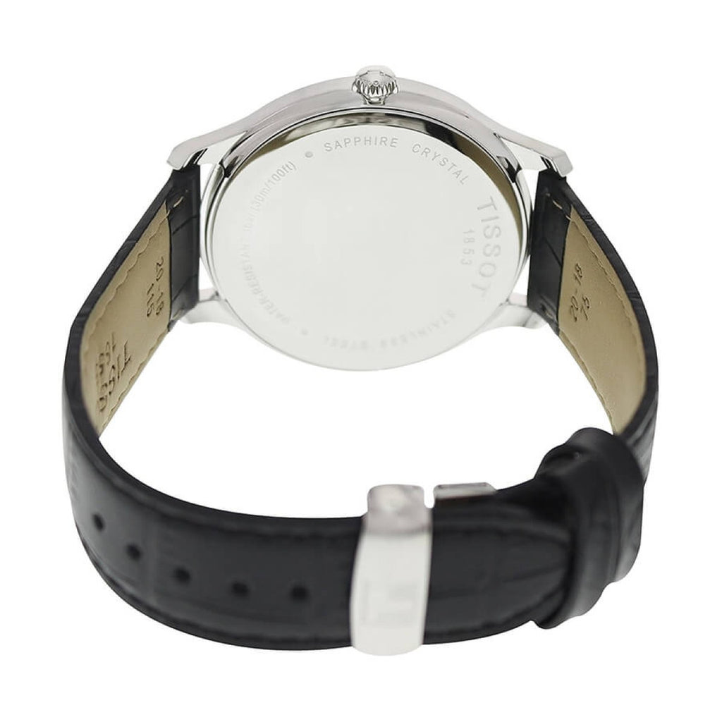 Tissot T Classic Tradition Black Dial Black Leather Strap Watch For Men - T063.610.16.052.00