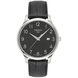 Tissot T Classic Tradition Black Dial Black Leather Strap Watch For Men - T063.610.16.052.00