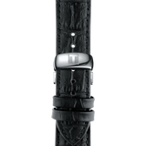 Tissot T Classic Tradition Quartz Black Dial Black Leather Strap Watch For Men - T063.610.16.058.00