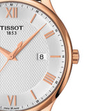 Tissot T Classic Tradition Silver Dial Brown Leather Strap Watch For Men - T063.610.36.038.00
