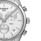 Tissot T Classic PR 100 Chronograph Silver Dial Silver Steel Strap Watch For Men - T101.417.11.031.00