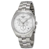 Tissot T Classic PR 100 Chronograph Silver Dial Silver Steel Strap Watch For Men - T101.417.11.031.00