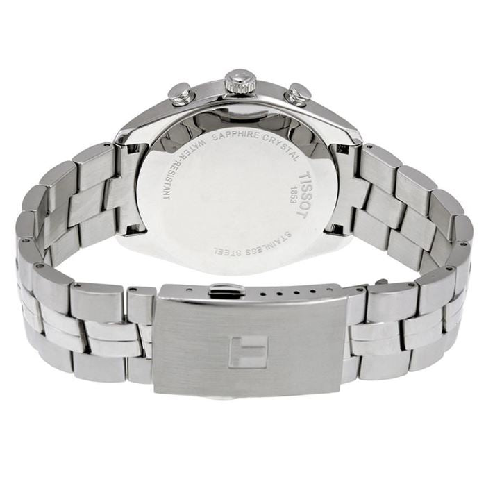 Tissot T Classic PR 100 Chronograph Silver Dial Silver Steel Strap Watch For Men - T101.417.11.031.00