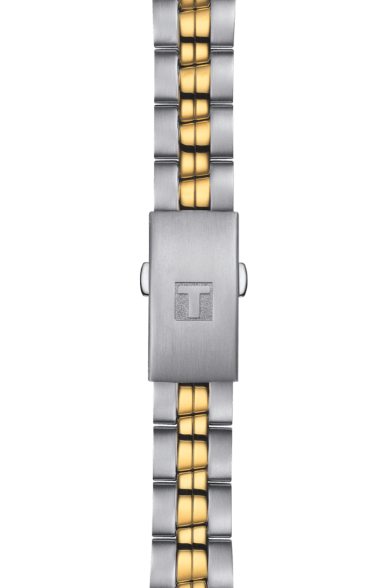 Tissot T Classic PR 100 Sport Chic White Dial Two Tone Steel Strap Watch For Women - T101.210.22.031.00