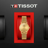 Tissot T Classic Everytime Desire Small Gold Dial Gold Mesh Bracelet Watch For Women - T109.210.33.021.00