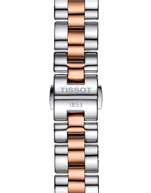 Tissot T Wave Mother of Pearl Dial Two Tone Steel Strap Watch For Women - T112.210.22.113.01