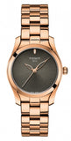 Tissot T Wave Anthracite Dial Rose Gold Steel Strap Watch For Women - T112.210.33.061.00