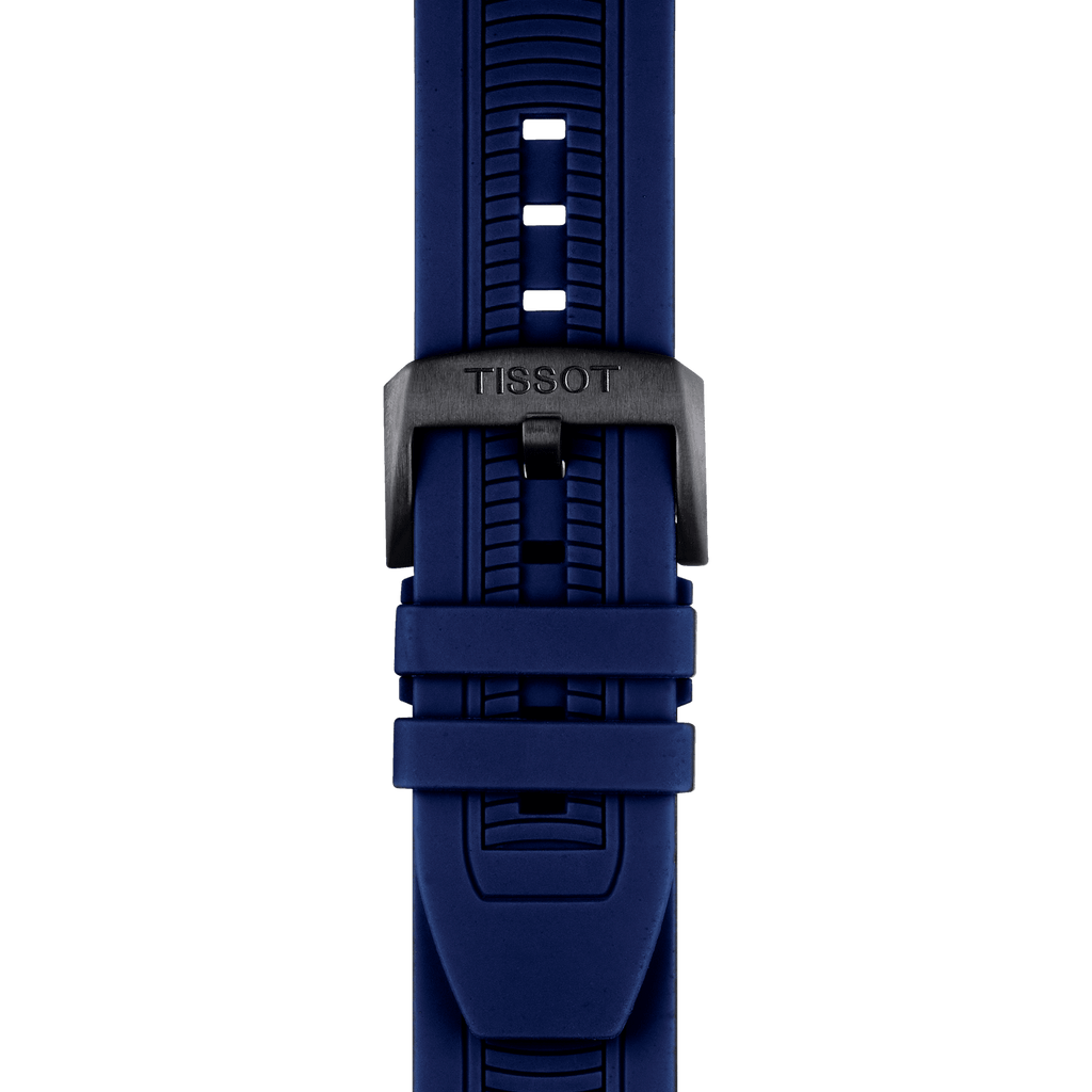 Tissot T Race Chronograph Blue Dial Blue Silicone Strap Watch For Men - T115.417.37.041.00