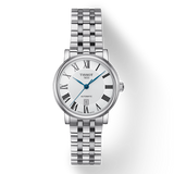 Tissot T Classic Carson Premium Automatic Lady Silver Dial Silver Steel Strap Watch for Women - T122.207.11.033.00