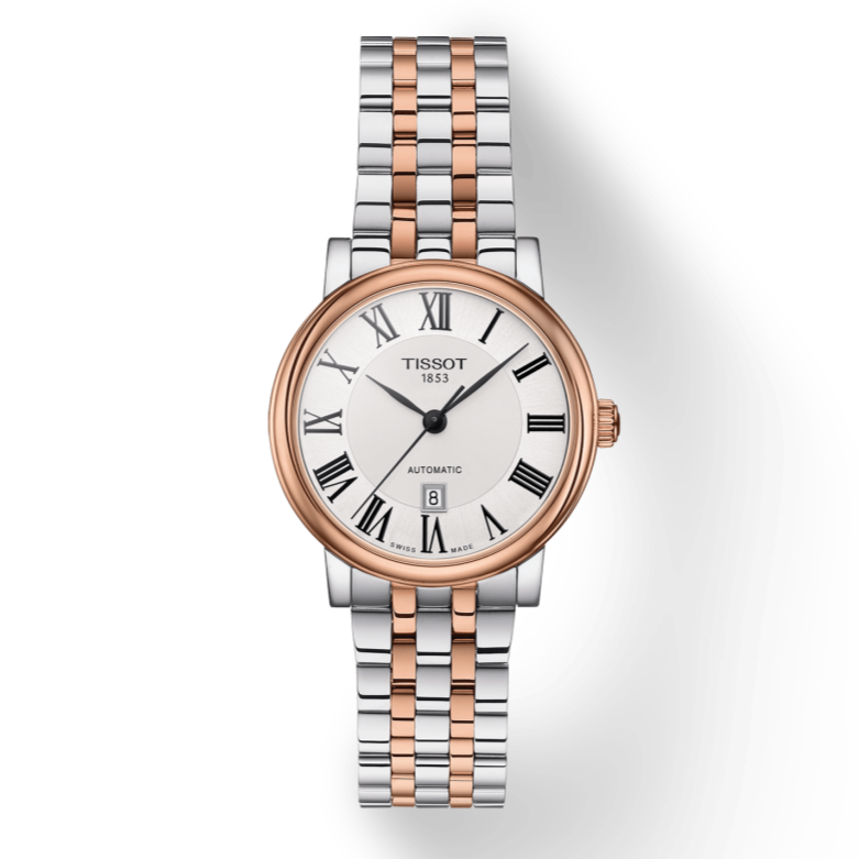 Tissot T Classic Carson Premium 30 White Dial Two Tone Steel Strap Watch for Women - T122.207.22.033.00