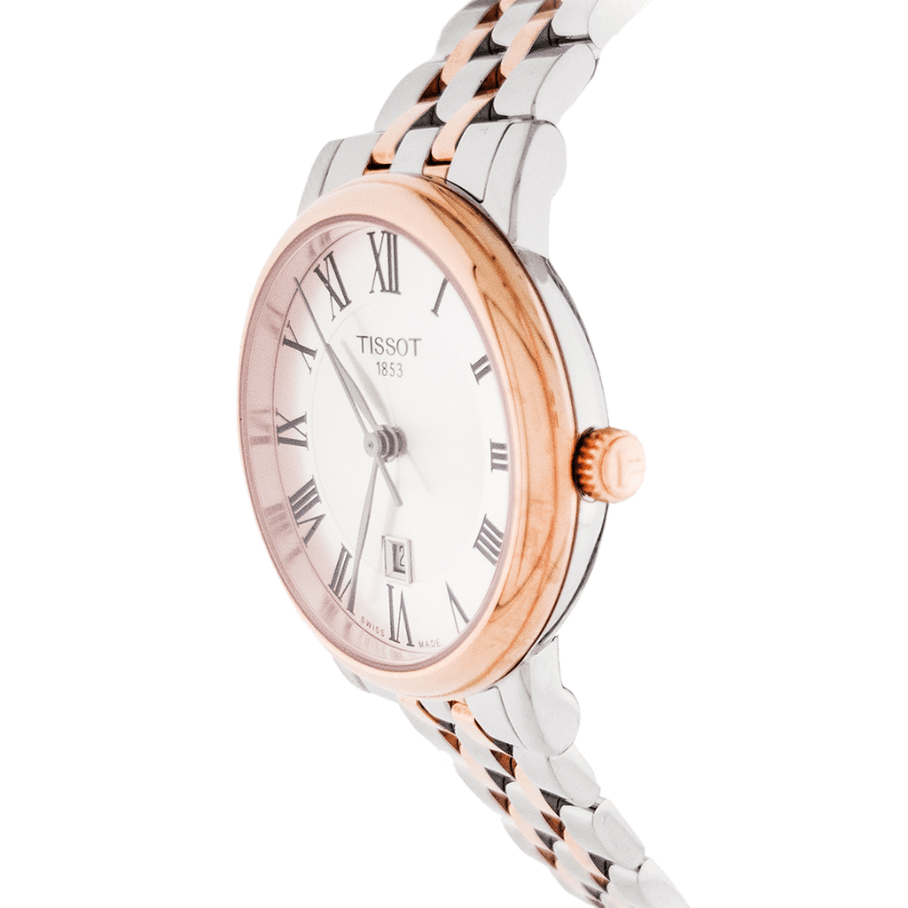 Tissot Carson Premium Lady Silver Dial Two Tone Steel Strap Watch For Women - T122.210.22.033.01