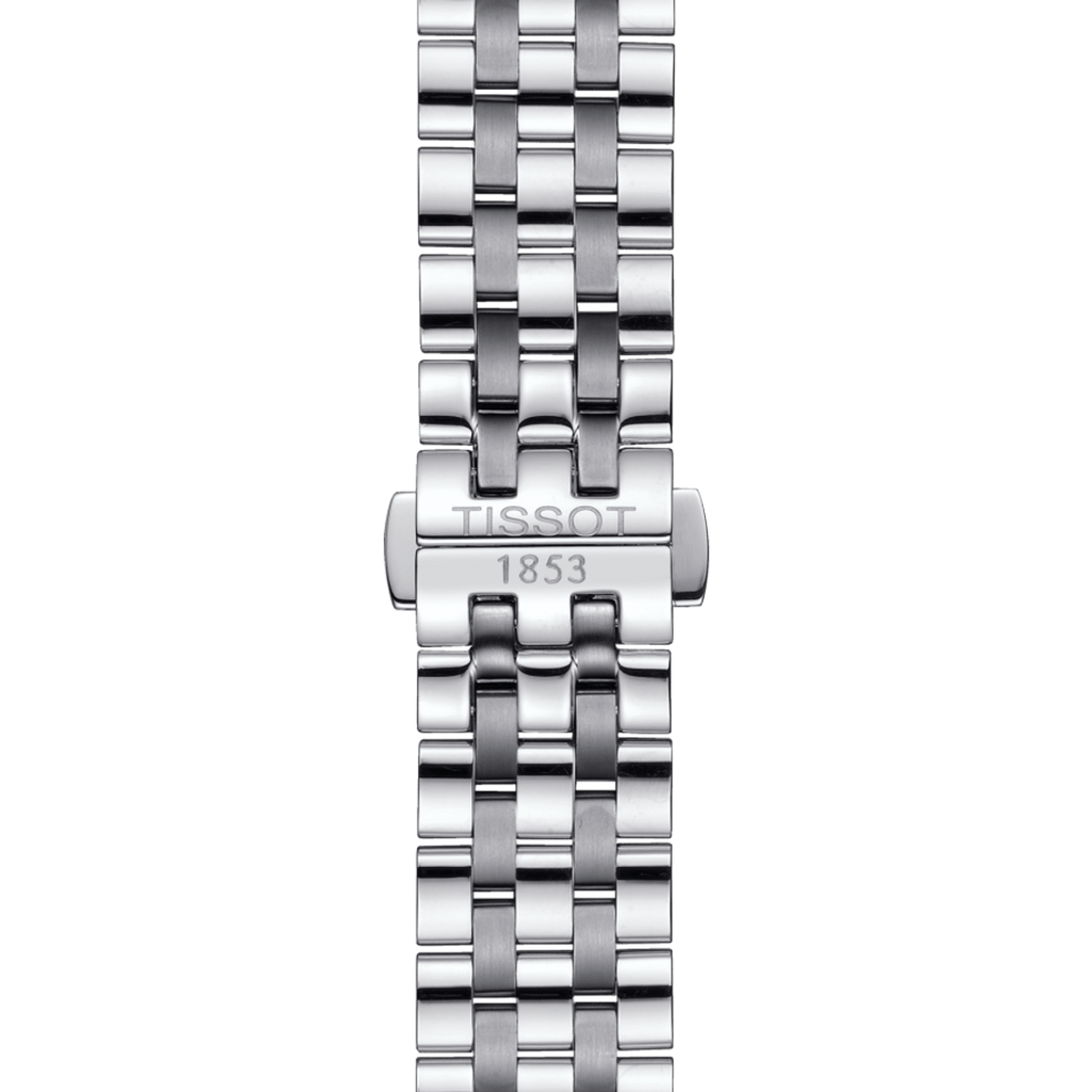 Tissot T Classic Carson Premium Powermatic 80 White Dial Silver Steel Strap Watch For Men - T122.407.11.031.00