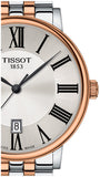 Tissot T Classic Carson Premium Silver Dial Two Tone Steel Strap Watch For Men - T122.410.22.033.00