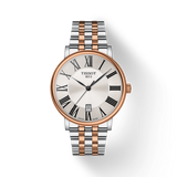 Tissot T Classic Carson Premium Silver Dial Two Tone Steel Strap Watch For Men - T122.410.22.033.00