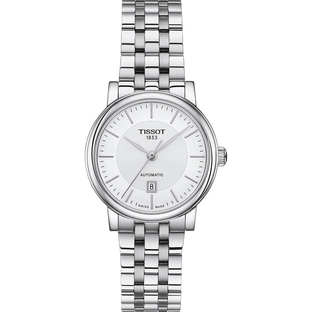 Tissot T Classic Carson Premium Silver Dial Silver Steel Strap Watch for Women - T122.207.11.031.00
