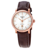Tissot T Classic Carson Premium White Dial Brown Leather Strap Watch for Women - T122.207.36.031.00